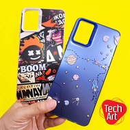 Metallic Color Case With Cartoon Print Samsung A02 A05 A05s A06 A12 A15 A16 A22(5G) A25 A35 A52 A55 