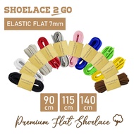 SHOELACE 2 GO ELASTIC RUBBER FLAT SHOELACES - FLAT SHOELACE ELASTIC EF7 [7MM]