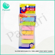 T&J Stick Note Flags P-7a Tom & Jerry Sticky Note 7 Colors