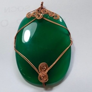 C73 Green Agate Or Mora Pendant Large