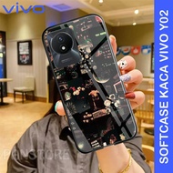 Softcase Glass Kaca [SK05] VIVO Y02 2022 Latest Mobile Phone Case - Mobile Phone Protector - Mobile 