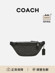 COACH 男士腰包黑灰色[平行進口]