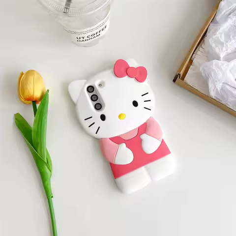 3D Sanrio Hello Kitty Y2k Cartoon Phone Case For Samsung S26 S25 Ultra S24 Plus S23 S22 S21 S20 FE S