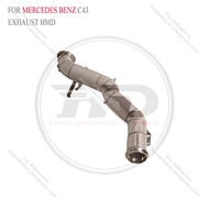 HMD Stainless Steel Exhaust System Performance Downpipe for Mercedes Benz C43 2024+ 3.0T with heat s