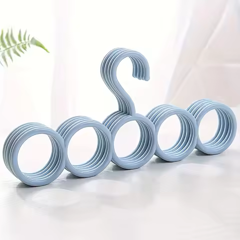 1pc/3pcs/5pcs Five-Ring Storage Hanger, Multifunctional Clothes Scarves , Save Space Closet Organize