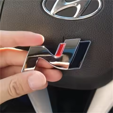 Keyring3D Metal NLine N Grille Emblem Decals Rear Trunk Body For Hyundai Nline I10 I20 I30 Tucson So