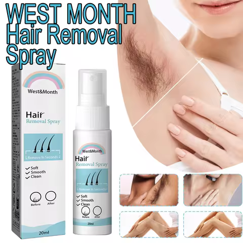 WEST MONTH Hair Removal Spray Soothing Repairing Delicate Moisturizing Gently Moisturize Prevents Ha