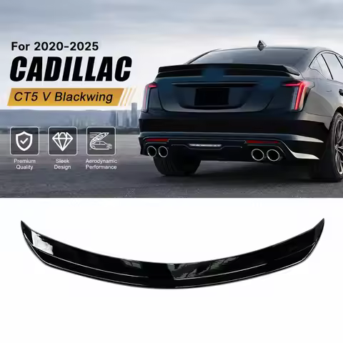 Rear Spoiler For Cadillac CT5 2020-2025 V BlackWing Style Glossy Black Trunk Spoiler Car Accessories