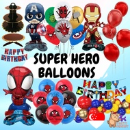 [SG Seller] Super Hero Marvel Balloons Spiderman Iron Man Hulk Birthday Party Decoration balloon Arch Set