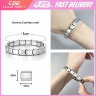 Italian Fashion Charm Bracelet 9mm Bracelet DIY Jewelry Gold Silver Black Basic Chain module charm b