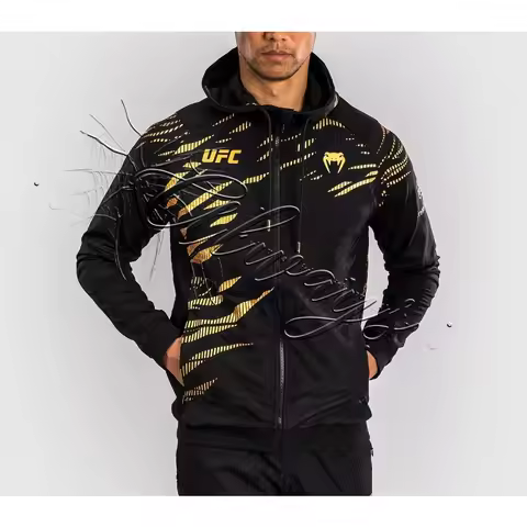 2026 New UFC Fashion Design Boxing Suit Men's Zipper Hooded Jacket Fitness Wrestling Fighting Specia