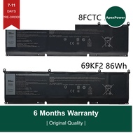 New 8FCTC 69KF2 70N2F DVG8M Battery For Dell Alienware M15 M17 R3,XPS 15 9500,G7 7500,For Precision 