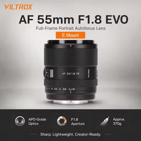 Viltrox 55mm F1.8 EVO Full Frame Cameras Lens AF Auto Focus Large Aperture Humanistic Lens For Sony