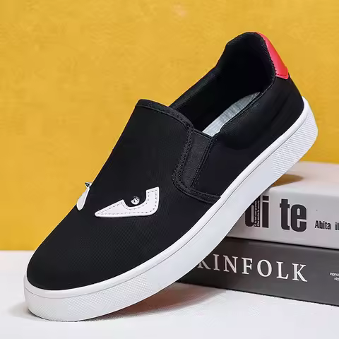 luxury canvas shoes for man black loafers man shoes casual designer zapatos hombre