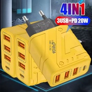 40W Mecha Style Mobile Phone Charger Suitable for Android, Huawei, and Apple 5V 2A Multi-Port Chargi