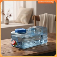 [WishshopeehhhMY] Water Container with Faucet Translucent Water Storage Bucket Compact 5.5L