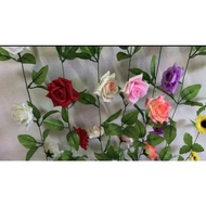 MAWAR Fake Vines Plastic Roses Plastic Flowers Wall Decoration-SBW.