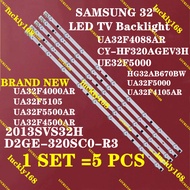 5PCS 9 LEDs 650mm Led Backlight Strips for Samsung 32 Inch UA32F4088AR CY-HF320AGEV3H UE32F5000 D2GE