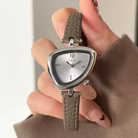 GEDI Quartz Ladies Watches Luxury Niche Small Vintage Watch Woman Leather Strap Wristwatches Fashion