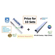 Philips 4FT Eco-Fit T8 LED Tube 18W (EM Retrofit) 6500K (D/L) + LED Cassing (Bracket) Complete Set @YBP_Tmark