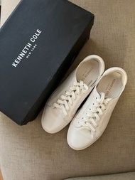 US Kenneth Cole beautiful simple white leather sneaker pumps common shoes heels blazer blouse tank t