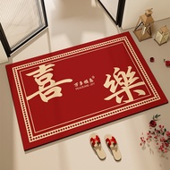 Factory Straight Shipping New Year Decoration Red Door Mat Household Diatom Mud Toilet Bathroom Abso