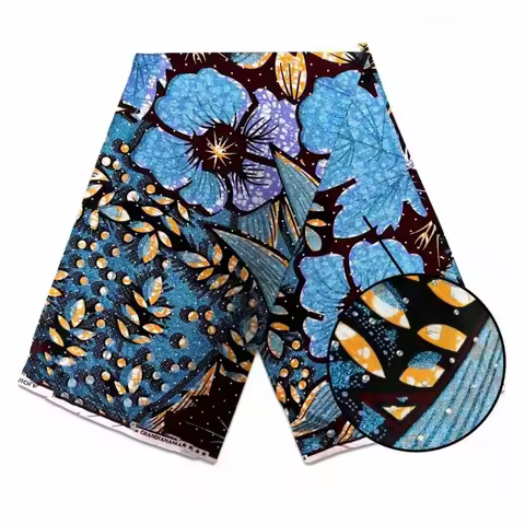 2026 New Style Nigeria Golden Stonk Wax Print Fabric - High Quality African Wax Print Fabric for Pat