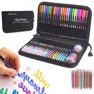 Gel Pens 48 Color,Colour Art Fineliner Pen Set with Storage Bag for Kids Adult Coloring Books Drawing Doodling Journaling