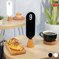 INPI HOUSE Signage Table Number - Table Number Sign - Tall - Wood + Acrylic