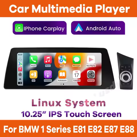 10.25" Wireless CarPlay Android Auto Car Multimedia for BMW 1 Series E81 E82 E87 E88 Video Player St