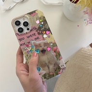 Cat Pattern Mobile Phone Case With Stickers + Fall
