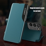 For Samsung Galaxy A42 A32 A52 A72 Luxury Mirror Leather Magnetic Flip Smart small Window View Leath