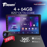 Fordayo Car Android Player 4+64GB 8257 octa core 8 carplay androidauto 360 parking system MP5 9 10 i