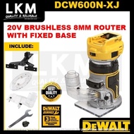 DEWALT DCW600N-XJ 20V BRUSHLESS 8MM ROUTER WITH FIXED BASE - BARE