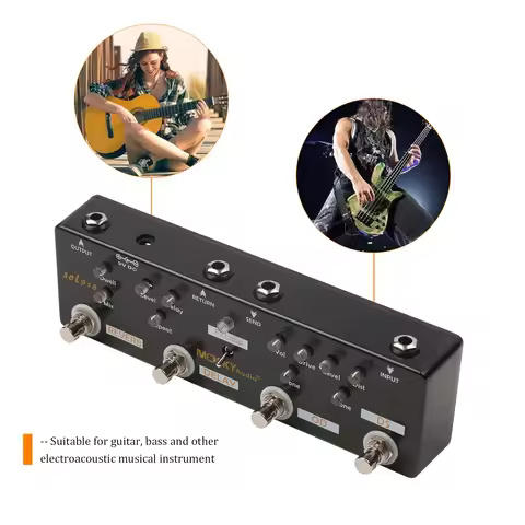 MOSKY Audio SOL918 5-in-1 Multi Effect Pedal Combined Guitar Pedal True Bypass Multi-in-one Guitar B