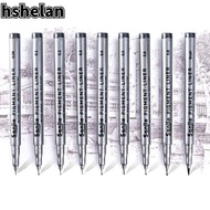 HSHELAN 9Pcs/Set Sketch Pens, Black Ink Writing/Painting/Sketch Art Pens,  Multiliner Fine Point Art