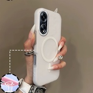 Case For OPPO A98 A97 5G magnetic suction function 2in1 jelly phone case