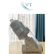 Pneumatic oblique valve with stainless steel thread connection 304 DN15, DN20, DN25, DN32, DN40, DN5