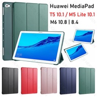 Soft cover For Huawei MediaPad T5 M5 Lite 10.1 M6 8.4 MatePad Pro 10.8 10.4 case stand flip thin cases casing