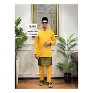 BAJU MELAYU JOHOR PLUS SIZE MUSTARD YELLOW BAJU MELAYU LEHER BULAT BAJU MELAYU TELUK BELANGA BAJU ME