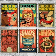 Vintage Classic Movie  Black Mirror Poster Painting Retro Poster Kraft Paper For Home Bar Wall Decor/Stickers