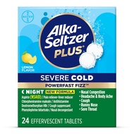 Alka-Seltzer Plus Severe Night Cold PowerFast Fizz Effervescent Tablets 20 Count, Packaging May Vary