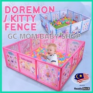 OFFER Ready Stock New Design Kitty Doraemon Baby Playard Play Fence Kids Children Pagar Kanak Mainan Pagar Budak
