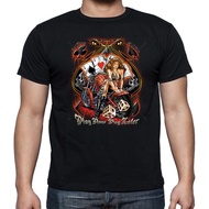 Play Now Pay Later Motorcycle Biker Tee Black Adult T'shirt