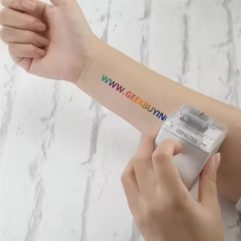 Mbrush Mini Portable Printer Inedible Handheld Color Inkjet Printer Tattoo Edible Food Printer Cake 
