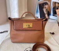 Hermes金色金扣evercolor皮拼雾面稀有皮鱷魚 🐊mini  2424 touch，U刻