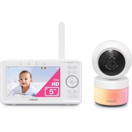 VTech Video Baby Monitor with Camera and Audio, 5" HD LCD Screen, Pan-Tilt-Zoom