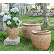 40cm Periuk Bunga Seramik Tanaman Pasu Pintu Masuk Hotel Tembikar Kasar Tanpa Kaca Periuk Tanah Liat