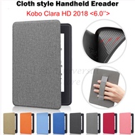 Handheld Ereader Cloth style E-book Cover For All-New 6.0" Kobo Clara HD 2018 E-book Flip Cover Kobo