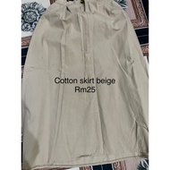 COTTON SKIRT (BEIGE)